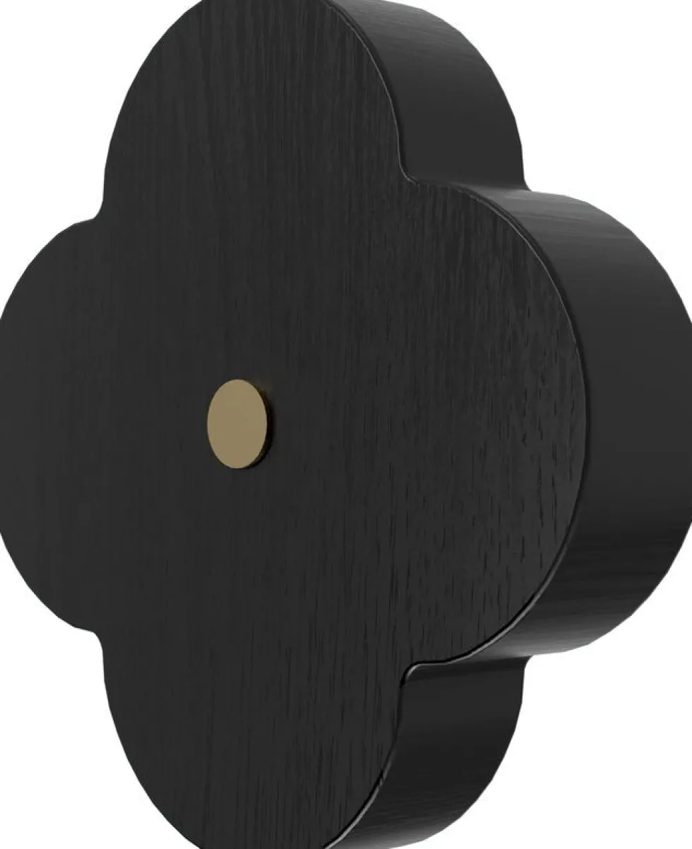 Patère en frêne teinté noir 10 x 5,7 cm Andrée - Hartô