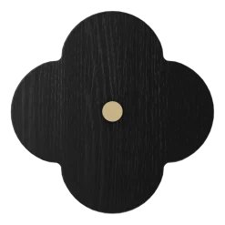 Patère en frêne teinté noir 7 x 7 x 4,3 cm Andrée - Hartô