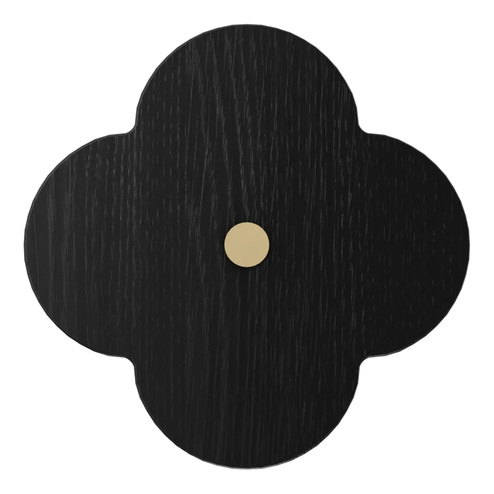 Patère en frêne teinté noir 7 x 7 x 4,3 cm Andrée - Hartô