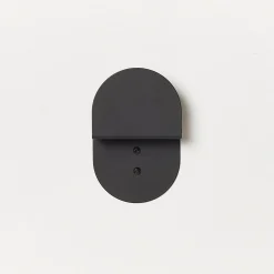 Patère murale en acier laqué noir mat 10 x 16 x 4 cm - Nobodinoz