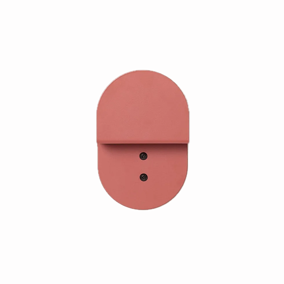Patère murale en acier laqué rouge brûlé 10 x 16 x 4 cm - Nobodinoz