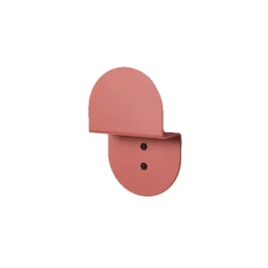 Patère murale en acier laqué rouge brûlé 10 x 16 x 4 cm - Nobodinoz