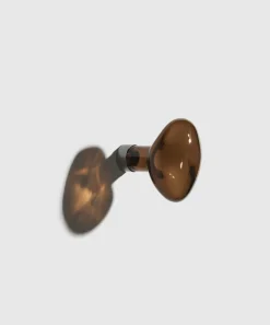 Patère murale en verre gris brun 9cm Bubble - Petite friture