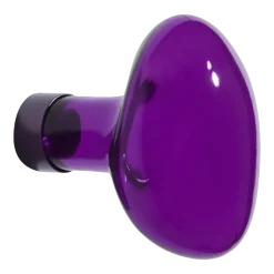 Patère murale en verre violet 9cm Bubble - Petite friture