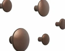 Patère ronde en aluminium cuivré 3,9 cm The Dots - Muuto
