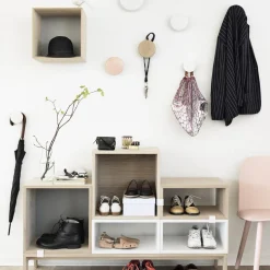 Patère ronde en bois bleu foncé 6,5 cm The Dots - Muuto