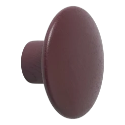 Patère ronde en bois burgundy 6,5 cm The Dots - Muuto