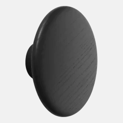 Patère ronde en bois noir 17 cm The Dots - Muuto