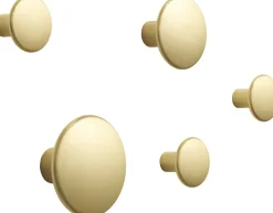 Patère ronde en laiton doré 2,7 cm The Dots - Muuto