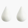 2 Patères en bois blanches L Dropit blanc - Normann Copenhagen