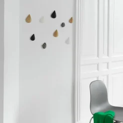 2 Patères en bois blanches S Dropit blanc - Normann Copenhagen
