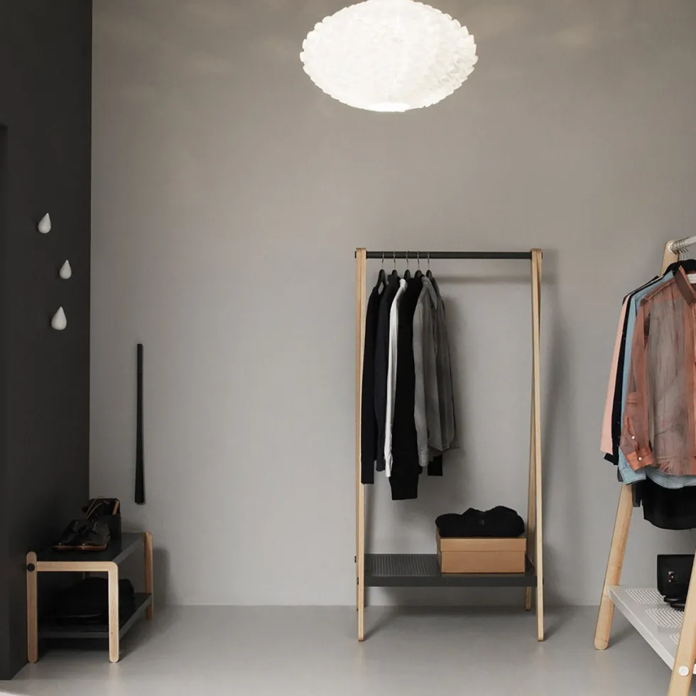2 Patères en bois noires L Dropit noir - Normann Copenhagen