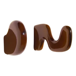 2 Patères en céramique marron Klump - Petite friture