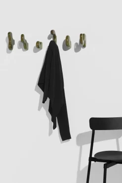 2 Patères en céramique vert Klump - Petite friture