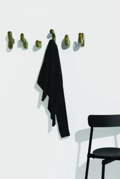 6 Patères en céramique vert Klump - Petite friture