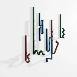 2 Patères graphiques rouge Zag - La Chance