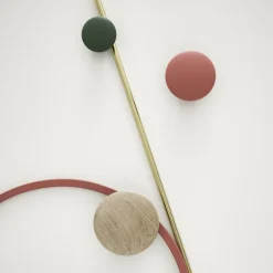 5 Patères rondes en aluminium bronze 5 cm The Dots - Muuto