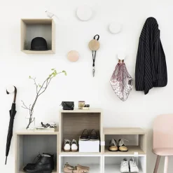 5 Patères rondes en aluminium bronze 5 cm The Dots - Muuto