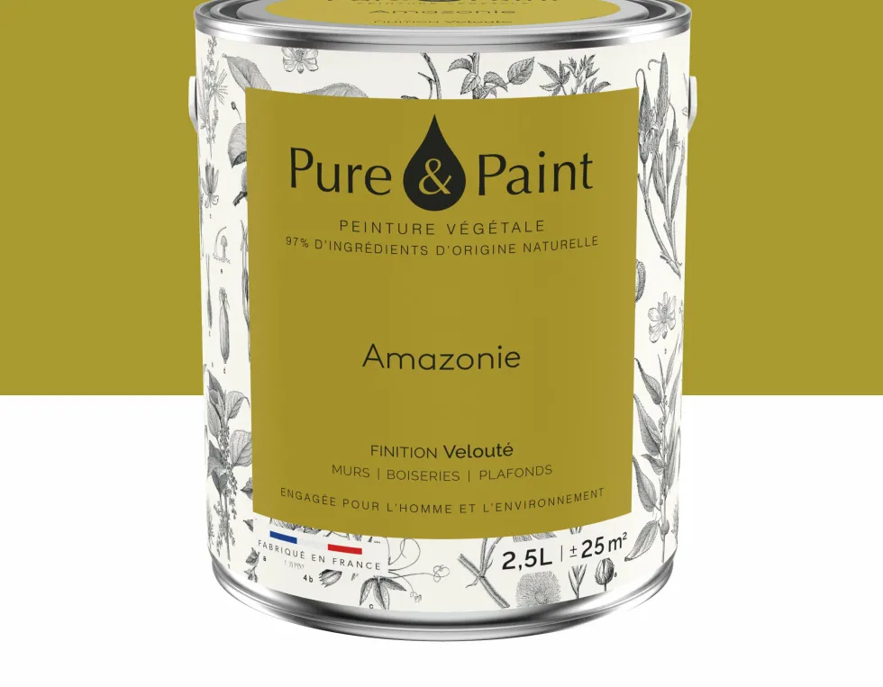 Peinture végétale velouté Amazonie 2,5L - Pure & Paint