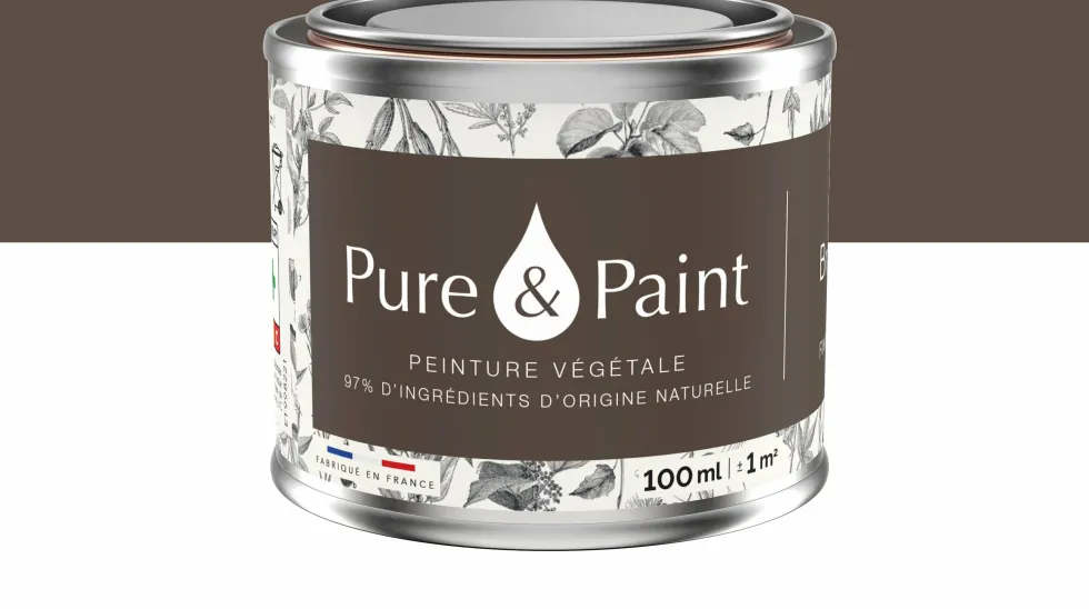 Peinture végétale velouté Brun ours 100ML - Pure & Paint