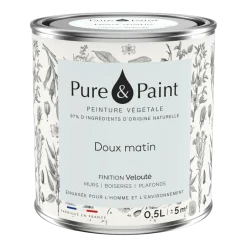 Peinture végétale velouté Doux matin 0,5L - Pure & Paint