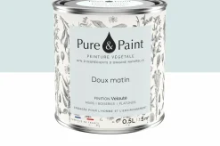 Peinture végétale velouté Doux matin 0,5L - Pure & Paint