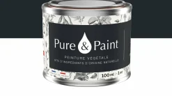 Peinture végétale velouté Ebène 100ML - Pure & Paint