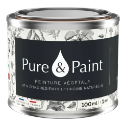 Peinture végétale velouté Ebène 100ML - Pure & Paint