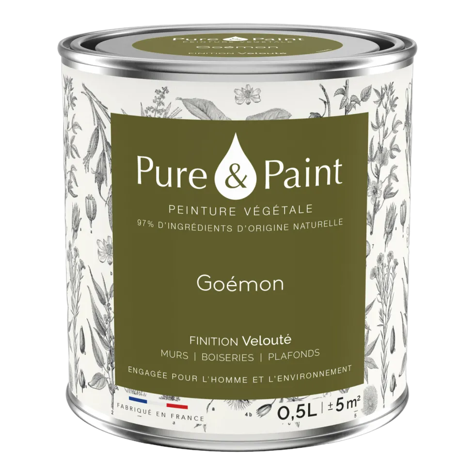 Peinture végétale velouté Goémon 0,5L - Pure & Paint