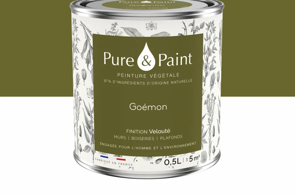 Peinture végétale velouté Goémon 0,5L - Pure & Paint