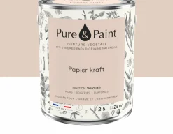 Peinture végétale velouté Papier kraft 2,5L - Pure & Paint
