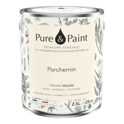 Peinture végétale velouté Parchemin 2,5L - Pure & Paint