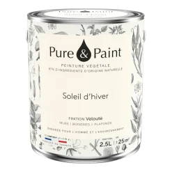 Peinture végétale velouté Soleil d'hiver 2,5L - Pure & Paint