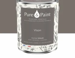 Peinture végétale velouté Vison 2,5L - Pure & Paint