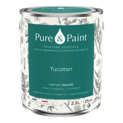 Peinture végétale velouté Yucatan 2,5L - Pure & Paint