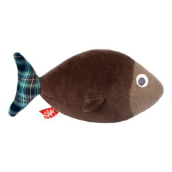 Peluche poisson chocolat et imprimé écossais Charles - Adada