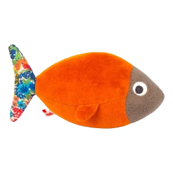 Peluche poisson tabac et imprimé floral Louisette - Adada