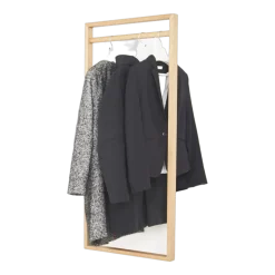 Penderie murale pour vêtements en chêne naturel 52,2x30x126,2cm Gardero-b1 - das kleine b
