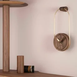 Pendule en noyer et laiton Micro Eslabón - Nomon