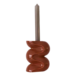 Petit bougeoir en céramique terracotta Ganache - Cosin Paris