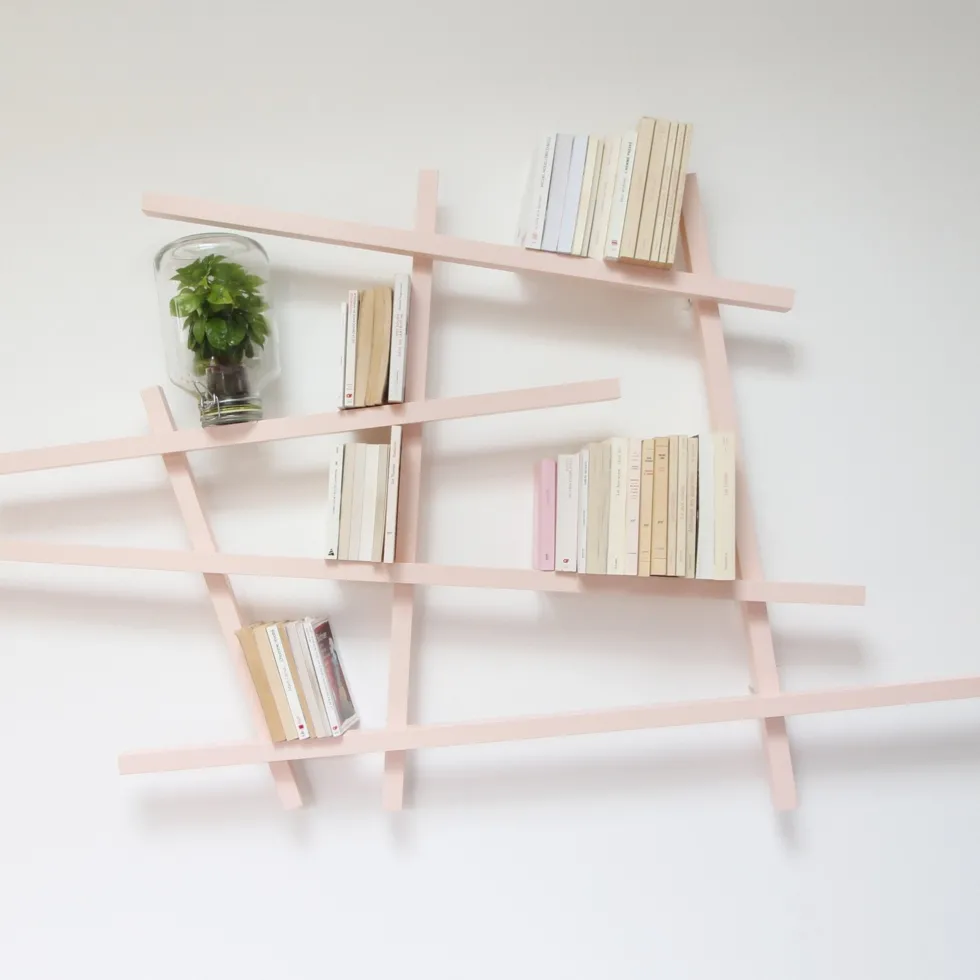Petite bibliothèque en hêtre laqué Noir Mikado - Compagnie