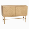 Petite commode avec 2 portes coulissantes en chêne naturel - Hübsch