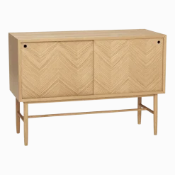 Petite commode avec 2 portes coulissantes en chêne naturel - Hübsch