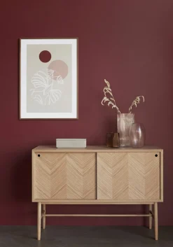 Petite commode avec 2 portes coulissantes en chêne naturel - Hübsch