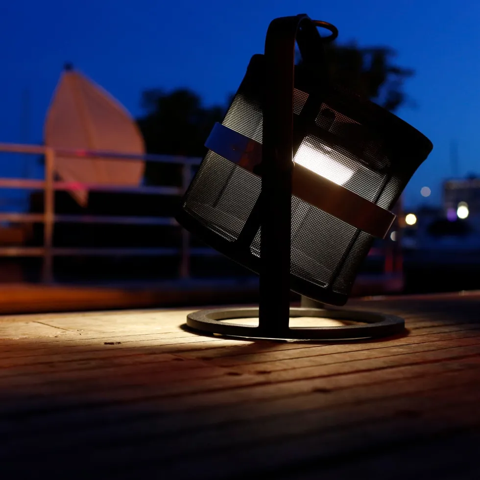Petite lampe abat-jour charbon et cadre charbon La Lampe Petite - Maiori