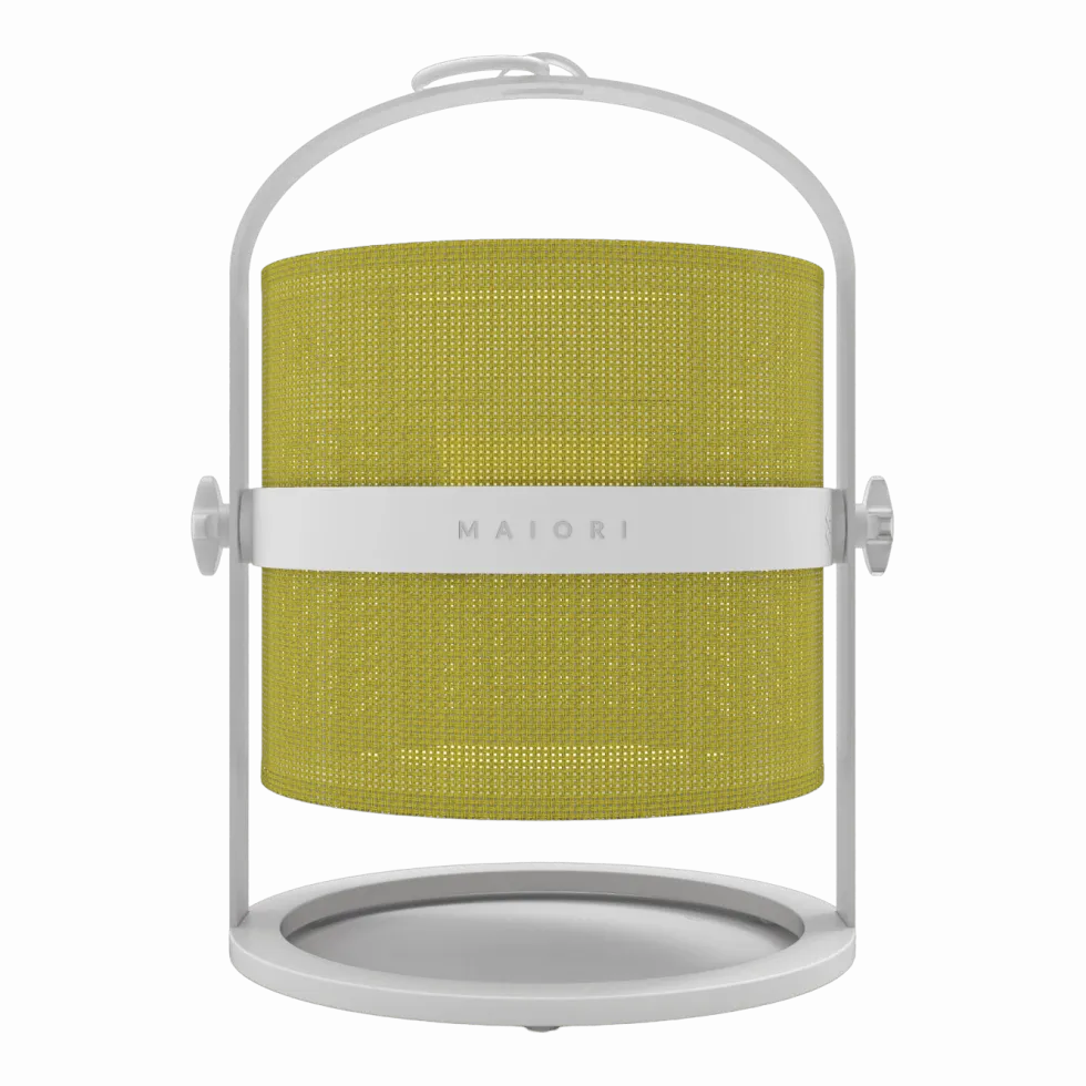 Petite lampe abat-jour citron et cadre blanc La Lampe Petite - Maiori