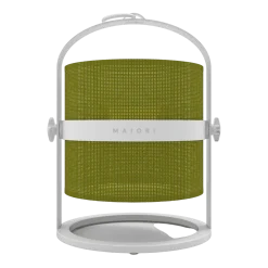 Petite lampe abat-jour kaki et cadre blanc La Lampe Petite - Maiori