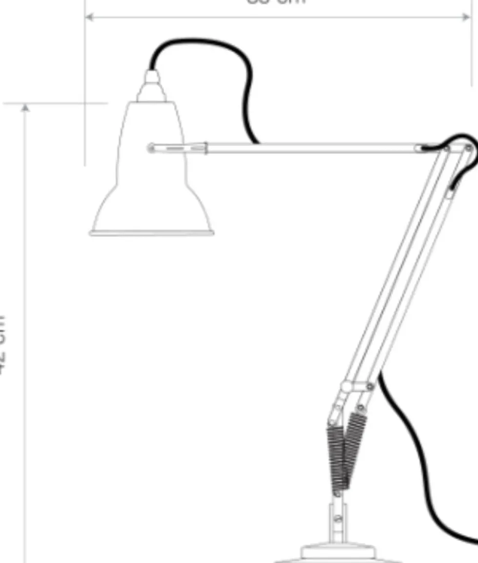 Petite lampe de bureau grise 50 cm Original 1227 Mini - Anglepoise