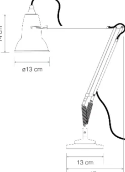 Petite lampe de bureau grise 50 cm Original 1227 Mini - Anglepoise