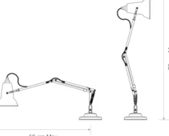 Petite lampe de bureau noire 50 cm Original 1227 Mini - Anglepoise